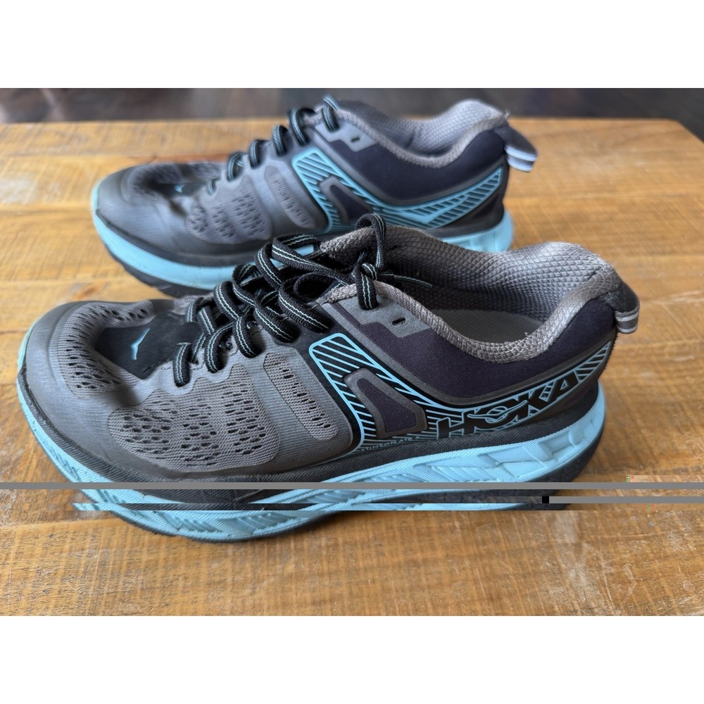 Hoka One One Stinson ATR 5 Trail Running Shoes Grey Blue‎ Womens 7 1099730 AASN